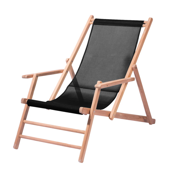 Deck chair teak from Jan Kurtz in black