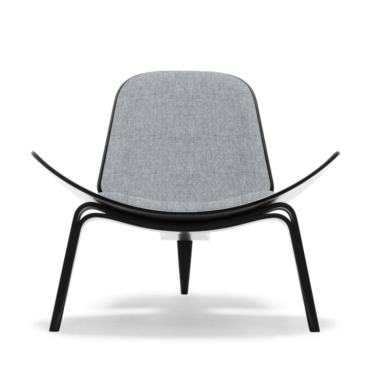 Carl Hansen - CH07 Shell Chair, beech black / grey (Hallingdal 65, 130)