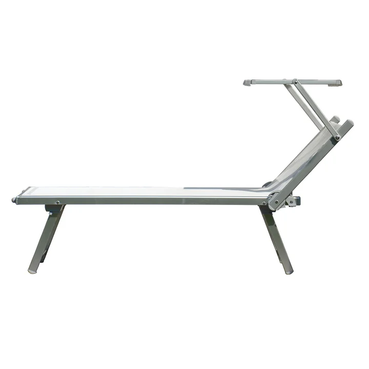 Rimini Classic Sun lounger from Jan Kurtz in aluminium / white