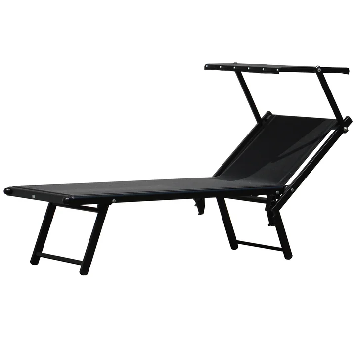 Rimini Classic Sun lounger from Jan Kurtz in black