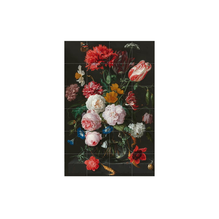Flower Still Life in a Glass Vase (De Heem) by IXXI in 80 x 120 cm