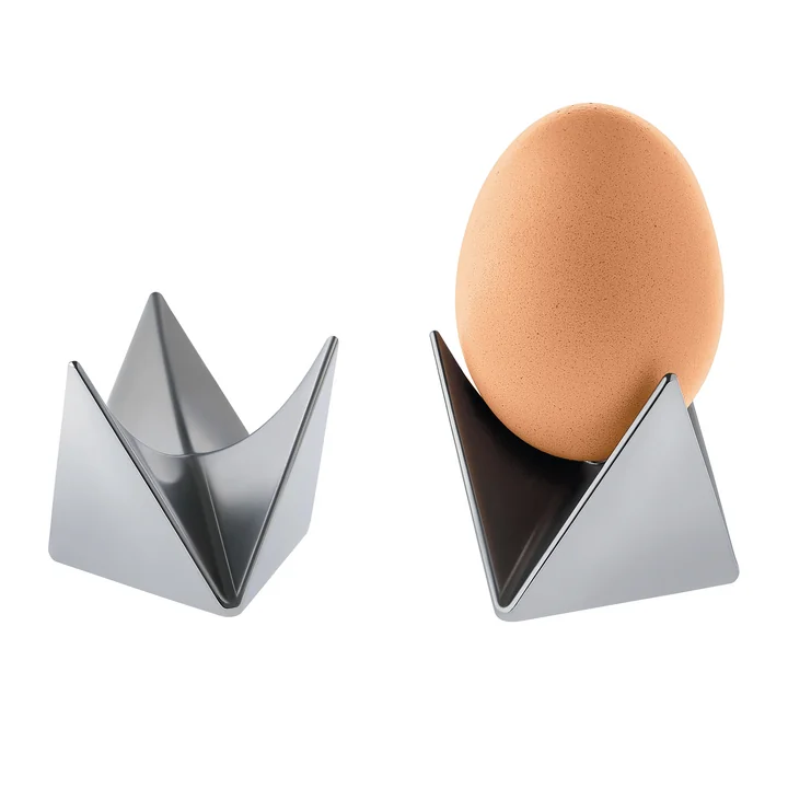 Roost egg cup by Alessi in aluminum (set of 2)