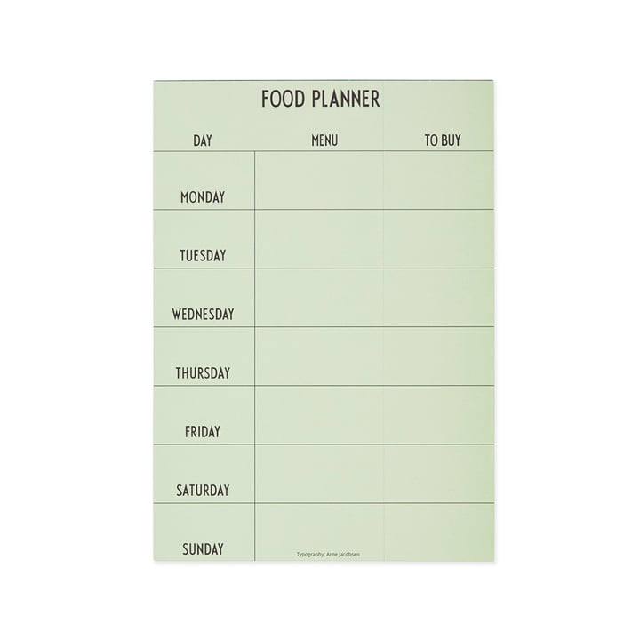 Weekly Food Planner by Design Letters