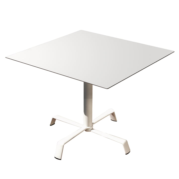 Tonik table 70 x 70 cm, frame Elica by Fast in white