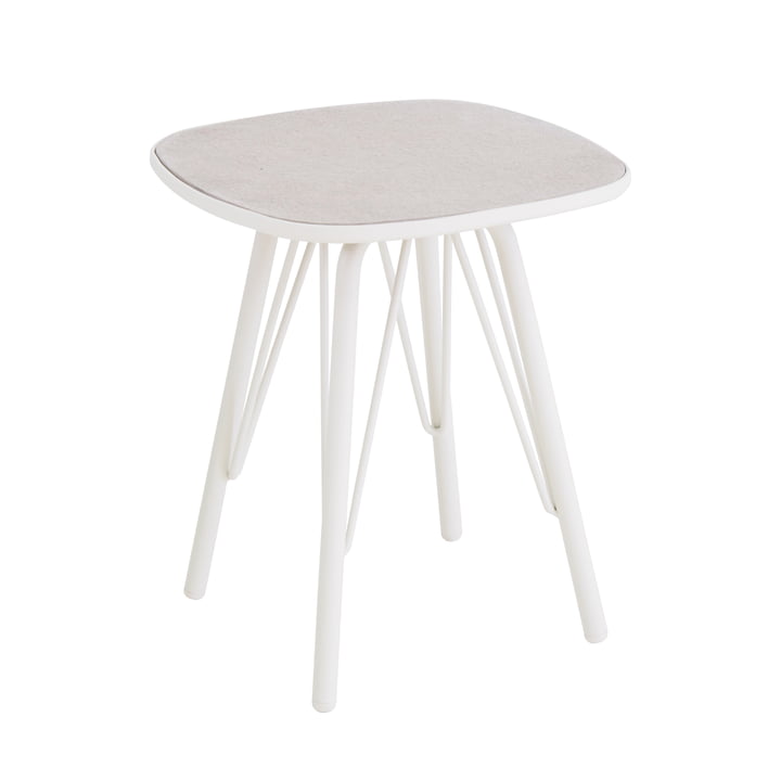 Lyze table 40 x 40 cm by Emu in white