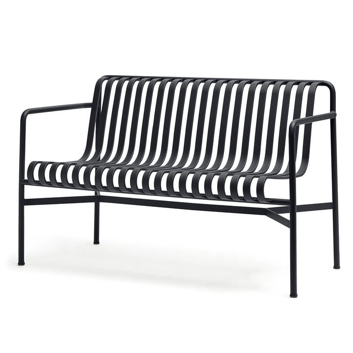 The Palissade Dining Bench of Hay in anthracite