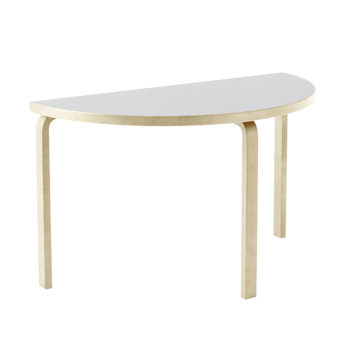 95 table by Artek in natural birch / laminated white