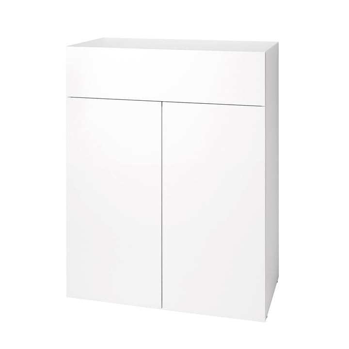 Urban cabinet 1072 (80 cm, 2 doors / 1 drawer) by Schönbuch in snow white (RAL 9016)