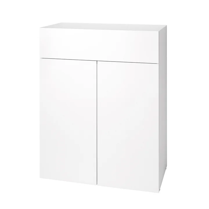 Urban cabinet 1072 (80 cm, 2 doors / 1 drawer) by Schönbuch in snow white (RAL 9016)