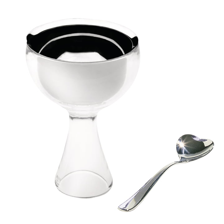 Big Love Ice Cream Bowls with Spoons from Alessi in Ice Grey