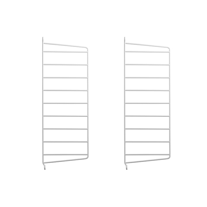 Wall ladder for string shelf 50 x 20 cm from string in white (set of 2)