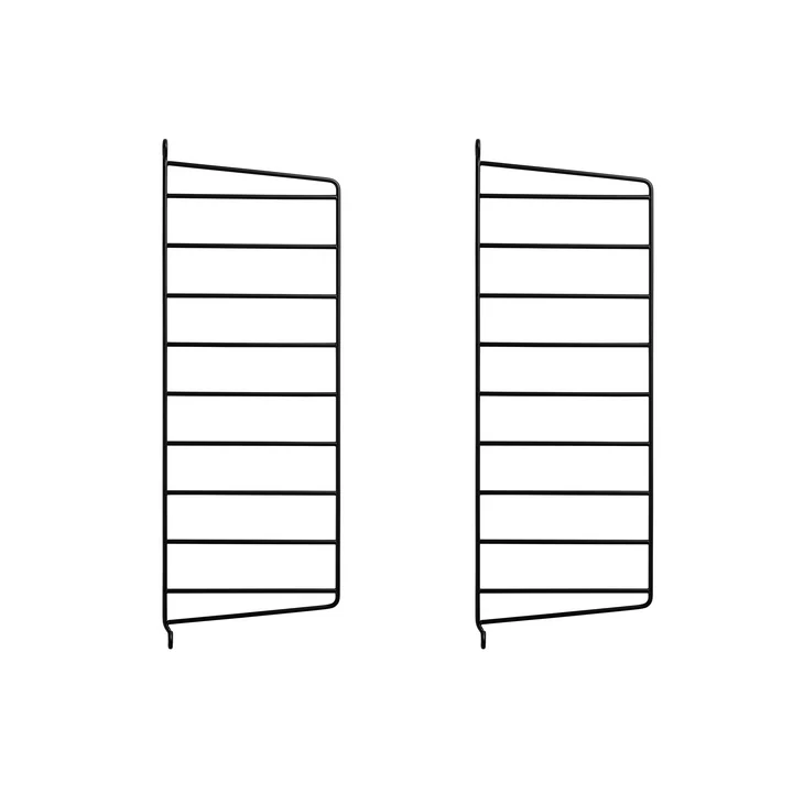 Wall ladder for String Shelf 50 x 20 cm from String in black (set of 2)