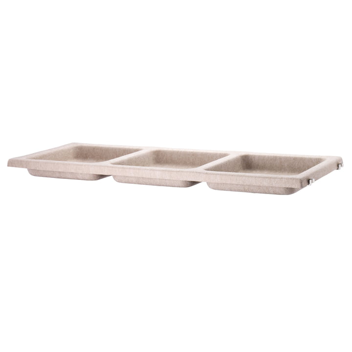 The storage tray out of felt by Hay in beige.