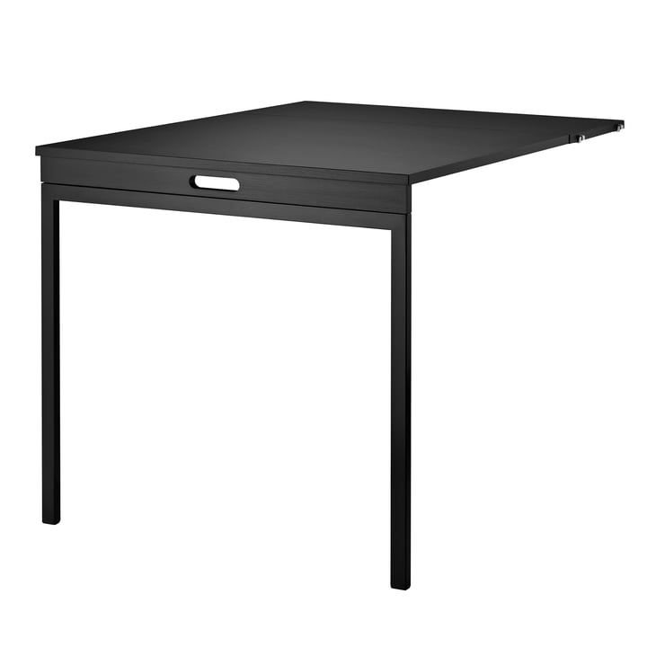 Folding Table by String in Black Stained Ash / Black