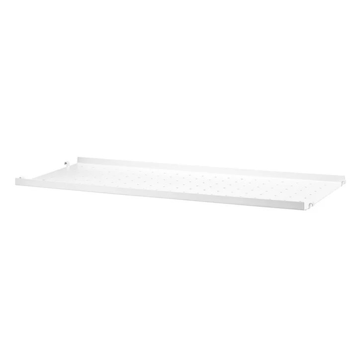 Metal shelf with low edge 78 x 30 cm from String in white