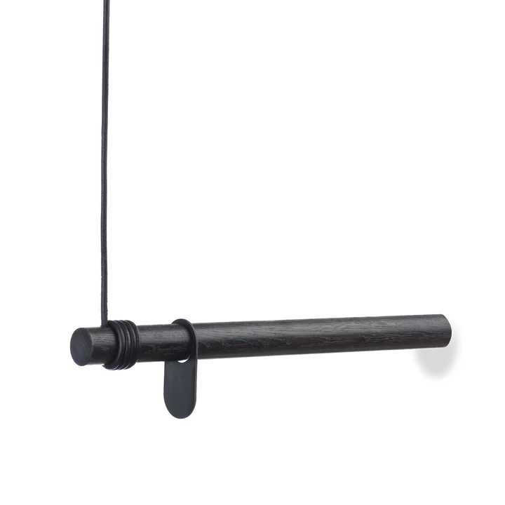 Wall Swing Wall coat rack from Lind DNA in black oak / black leather