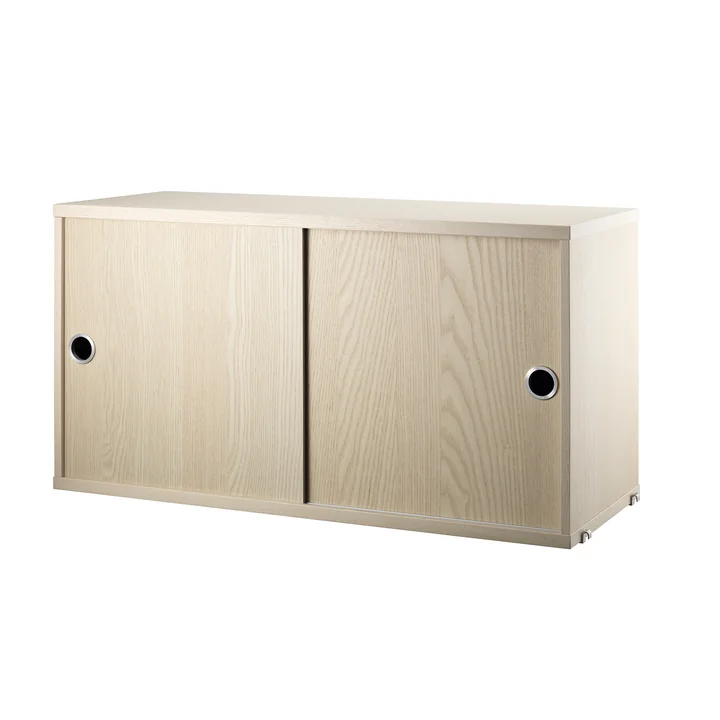 Cabinet module with sliding doors 78 x 30 cm from String in ash