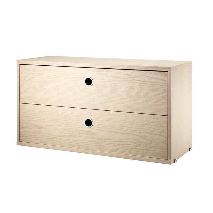 Cabinet module with drawers 78 x 30 cm from String in ash