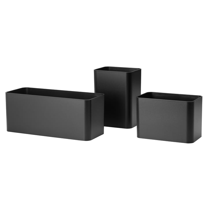 Organizer Boxes (set of 3) from String in black
