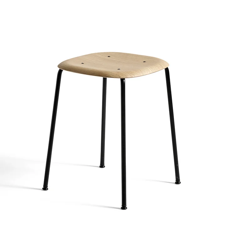 Soft Edge 70 Stool from HAY in oak matt lacquered / steel black powder coated