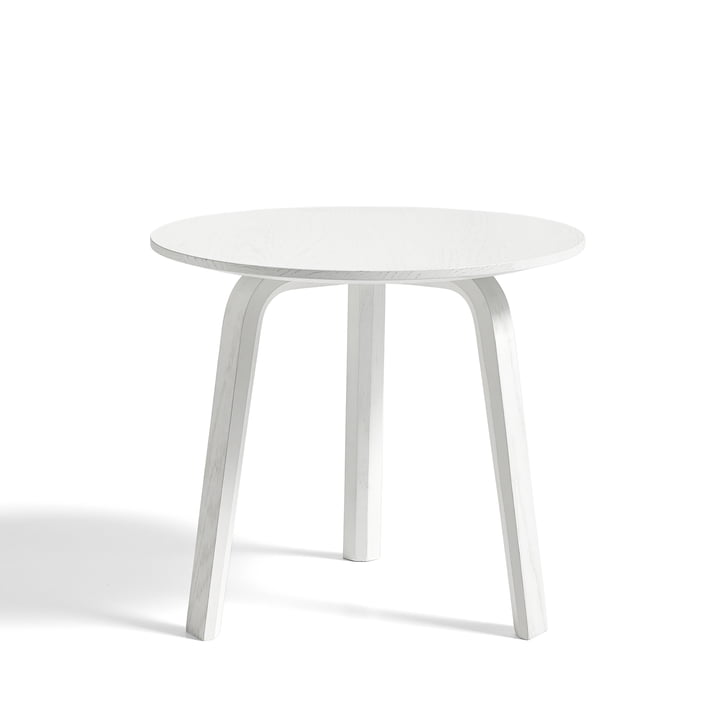 Bella Side table from Hay in white stained oak Ø 45 cm / H 39 cm