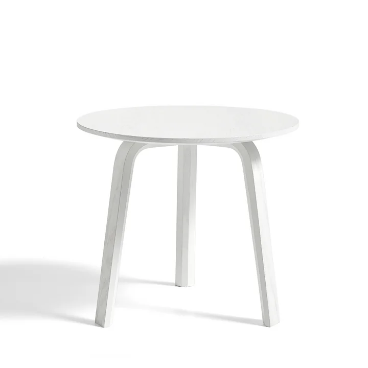 Bella Side table from HAY in white stained oak Ø 45 cm / H 39 cm