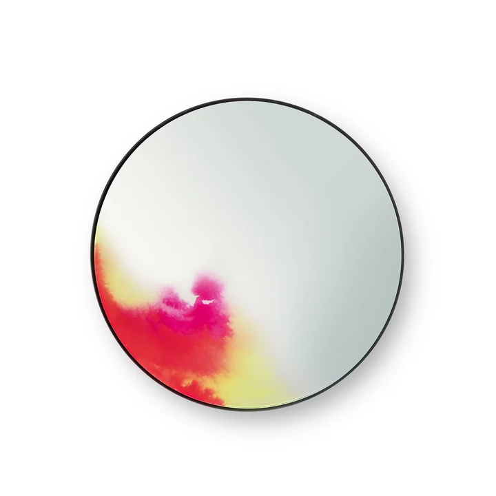 Small Francis Wall Mirror by Petite Friture in Pink / Yellow