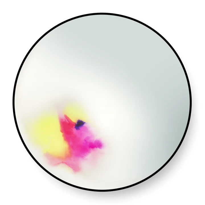 Large Francis Wall Mirror by Petite Friture in Pink / Yellow