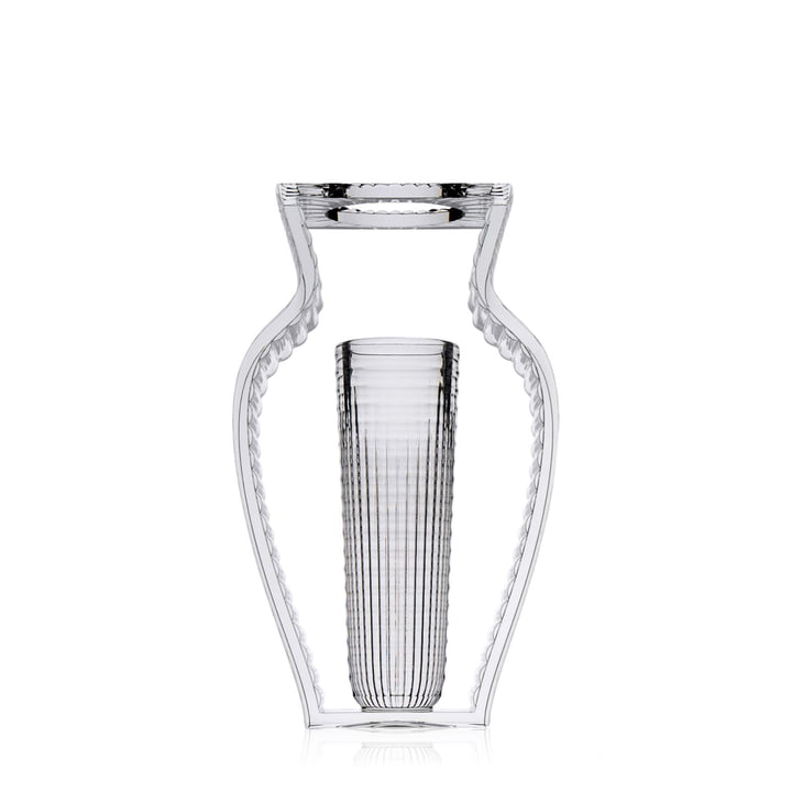I Shine Vase by Kartell, Clear Glass