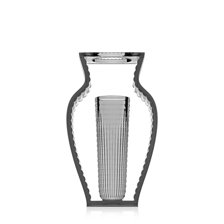 I Shine Vase by Kartell, Smoke