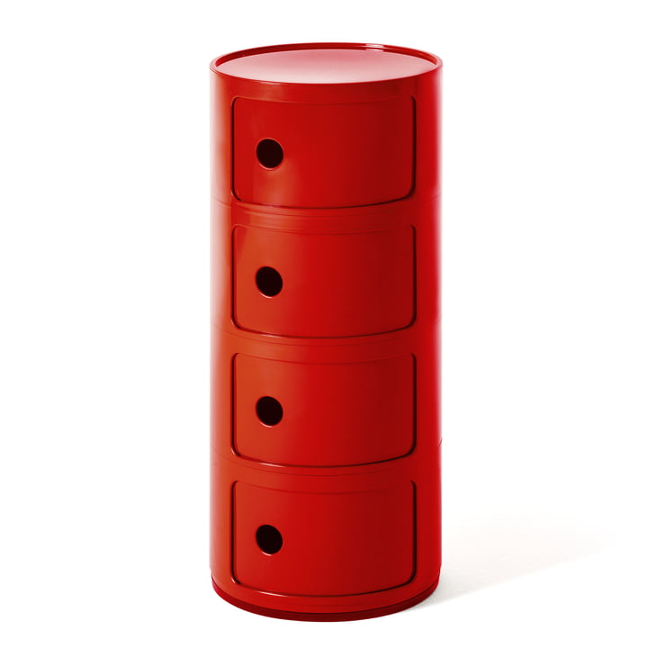 Componibili 4985 by Kartell in red