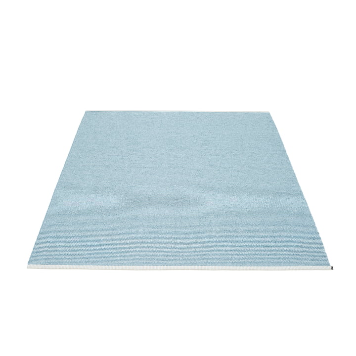 Mono Rug 140 x 200 cm by Pappelina in Misty Blue / Ice Blue