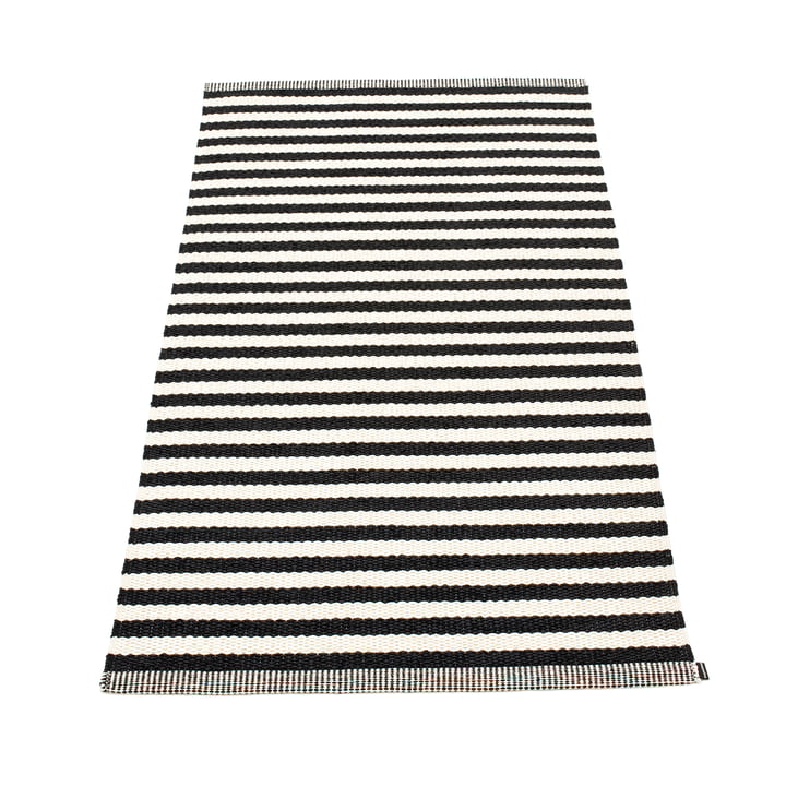 Duo Carpet 85 x 160 cm from Pappelina in Black / Vanilla