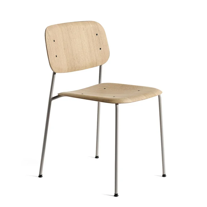 Soft Edge 10 Chair by HAY in oak matt lacquered / steel soft gray powder coated