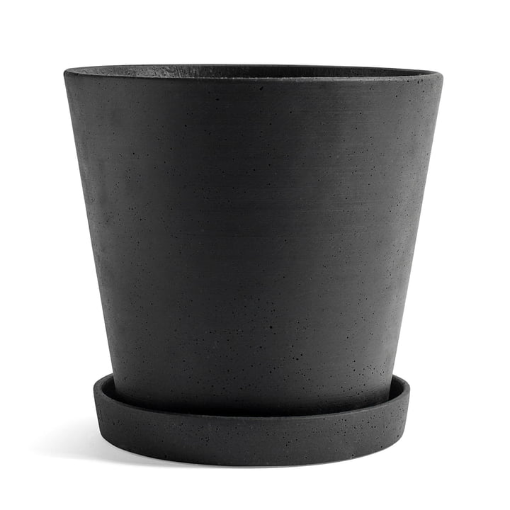Flowerpot with saucer XXL from Hay in black