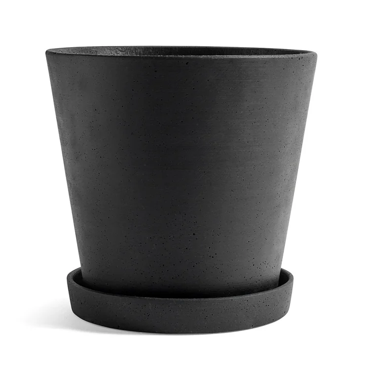 Flowerpot with saucer XXL from HAY in black