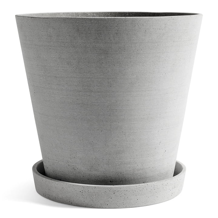 Flowerpot with saucer XXXL from Hay in grey
