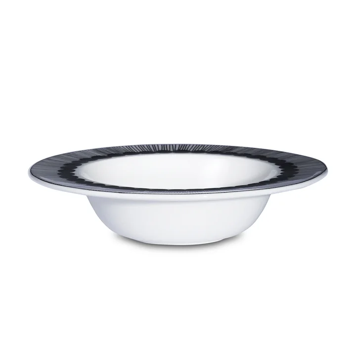 Marimekko - Oiva Siirtolapuutarha Deep Plate, Ø 20 cm in black / white