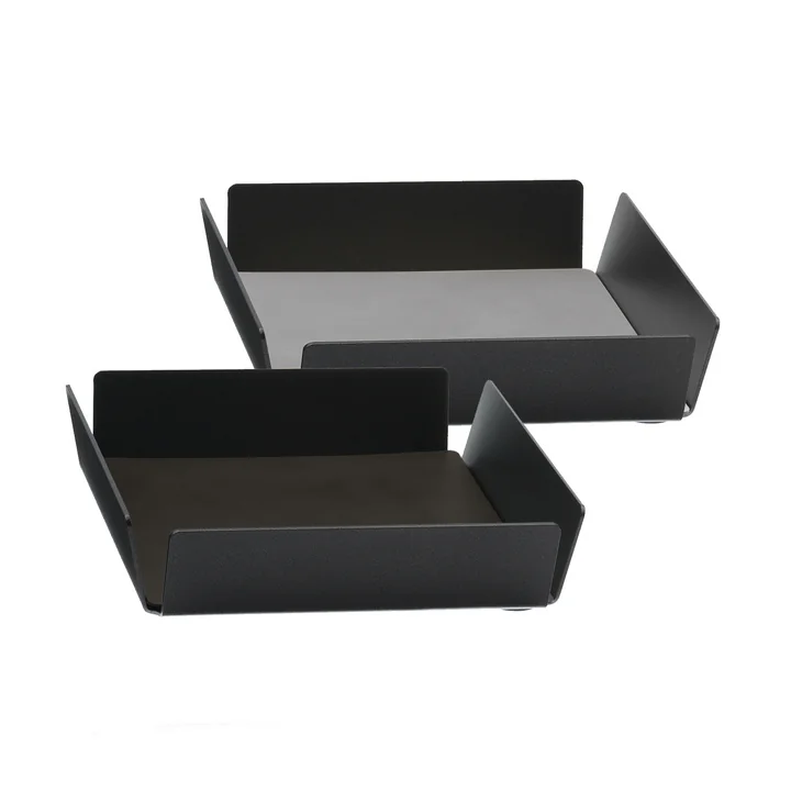 Tray Square Mini by Lind DNA in anthracite and brown Double Cloud / sand Nupo