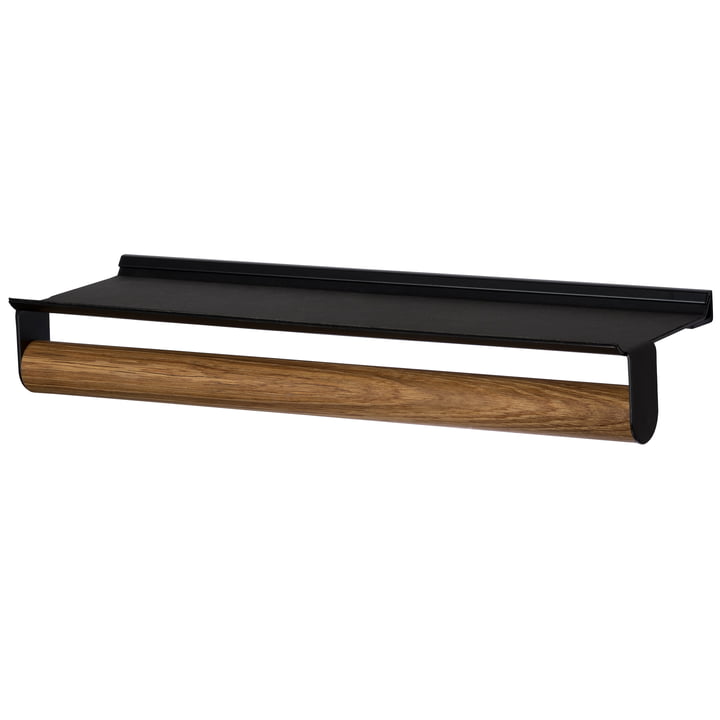 LindDNA - Slim Rail, 20 x 45 cm, natural oak, blackNupo / black aluminium