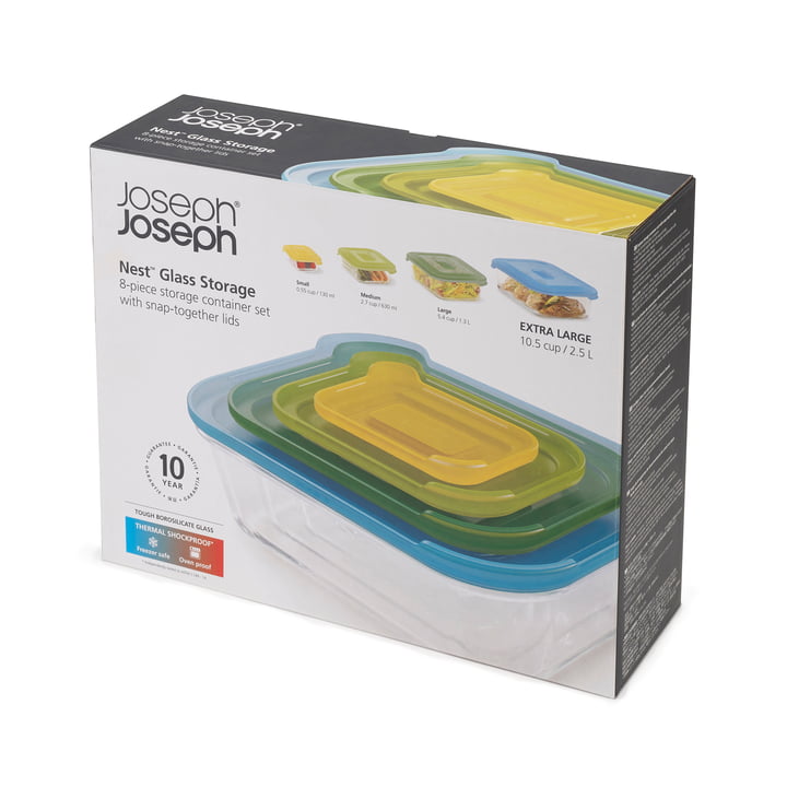 Joseph Joseph - Nest Glass Storage Container set (4-piece) | Connox