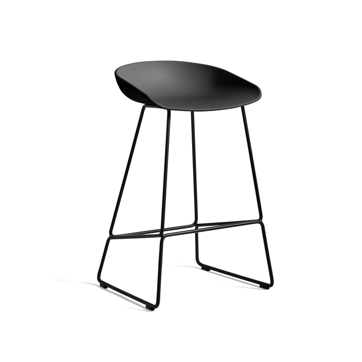 About A Stool AAS 38 bar stool H 76 by Hay in black
