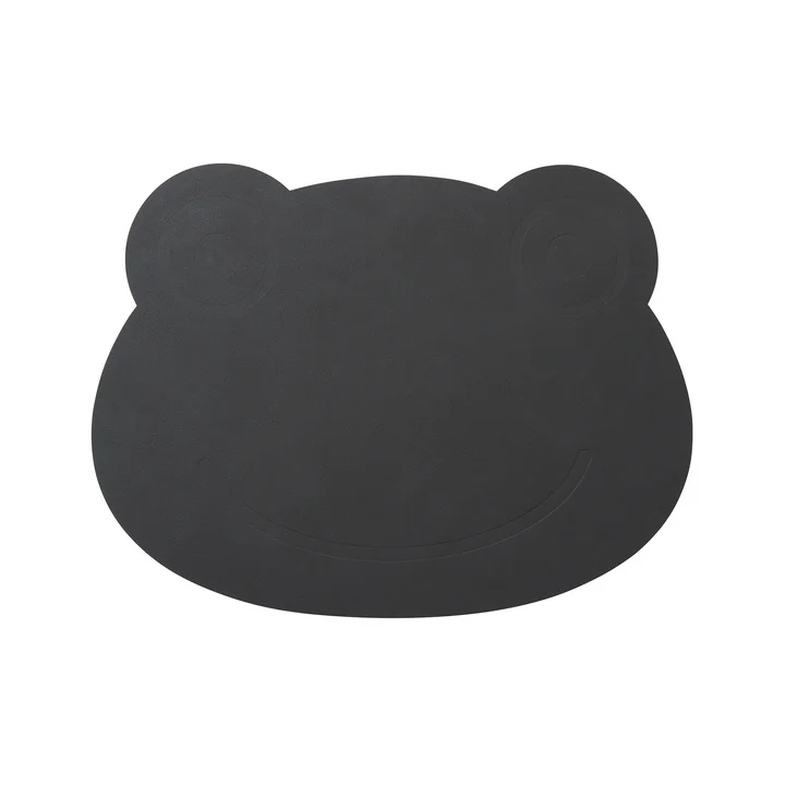 Frog Placemat 38 x 28 cm by Lind DNA in Anthracite Nupo (1,6 mm).