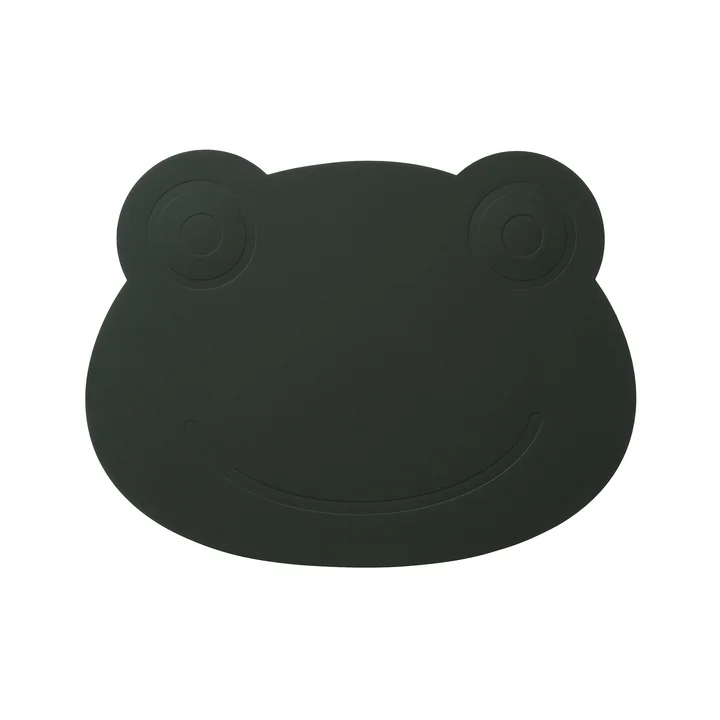 Frog Placemat 38 x 28 cm by Lind DNA in Dark Green Softbuck (1,6 mm)