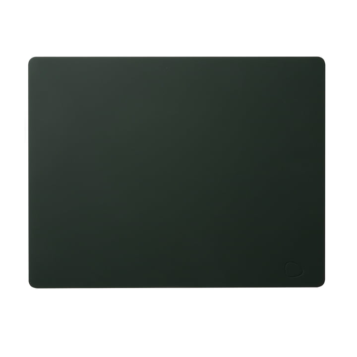 Placemat Square L 35 x 45 cm from LindDNA in softbuck dark green