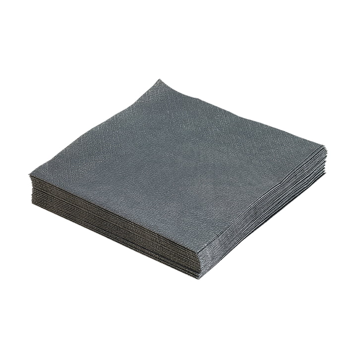 Paper napkins 33 x 33 cm from LindDNA in anthracite (20 pcs.)