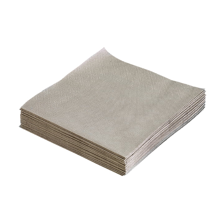 Paper napkins 33 x 33 cm from LindDNA in light gray (20 pcs.)