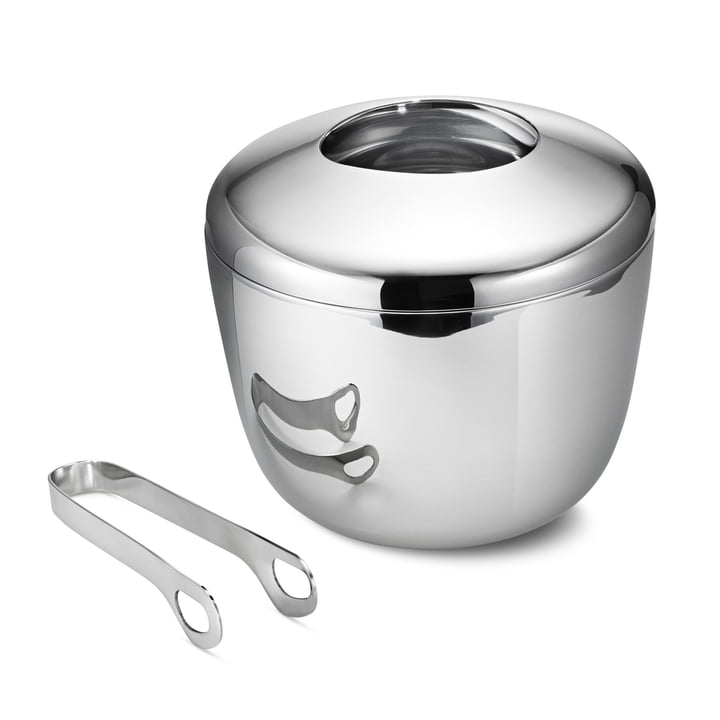 Georg Jensen - Sky Ice Bucket with Tongs out of stainless steel