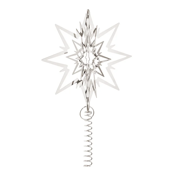 The Georg Jensen - Large Christmas Tree Topper Star in White Gold.