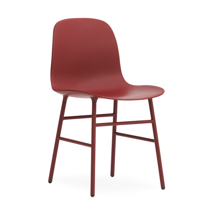 Form Chair, Steel Legs by Normann Copenhagen in Red